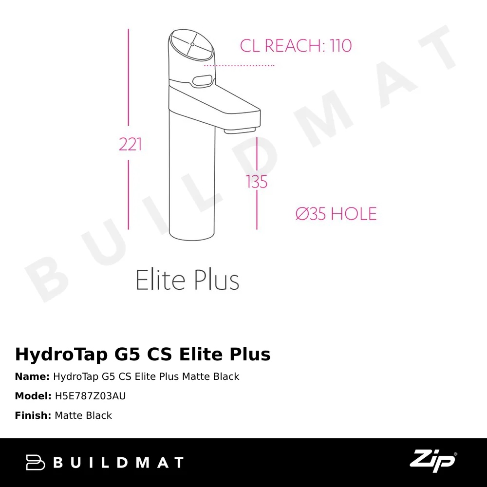 Zip Water HydroTap G5 CS Elite Plus Matte Black - Image 4