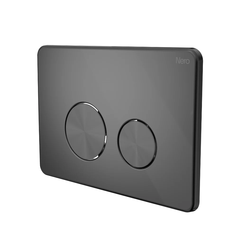 Nero In Wall Toilet Push Plate Brushed Gunmetal