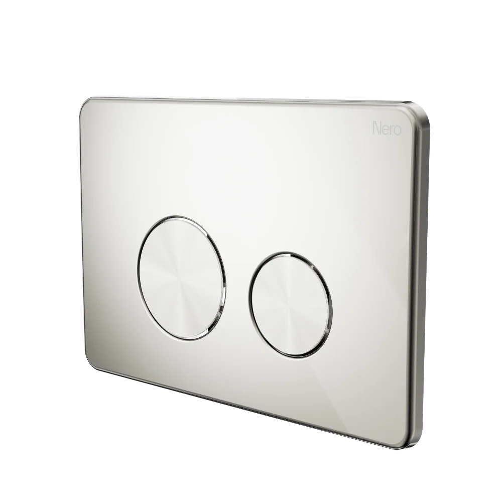 Nero In Wall Toilet Push Plate Brushed Nickel
