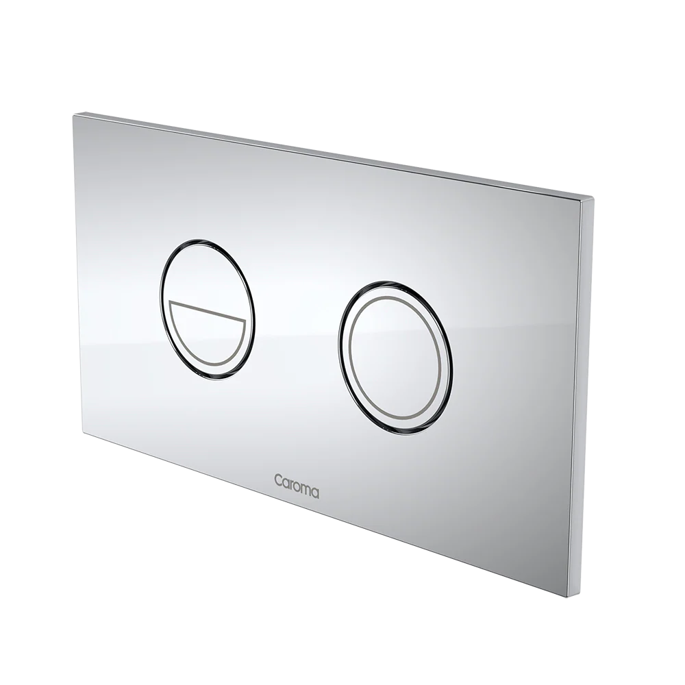 Caroma Invisi Series II Round Dual Flush Plate & Buttons (Metal) Chrome