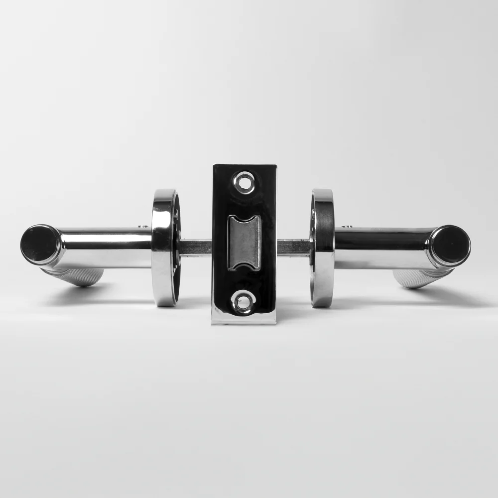 Alma Ivan Door Handle Knurled Chrome CLEARANCE - Image 4