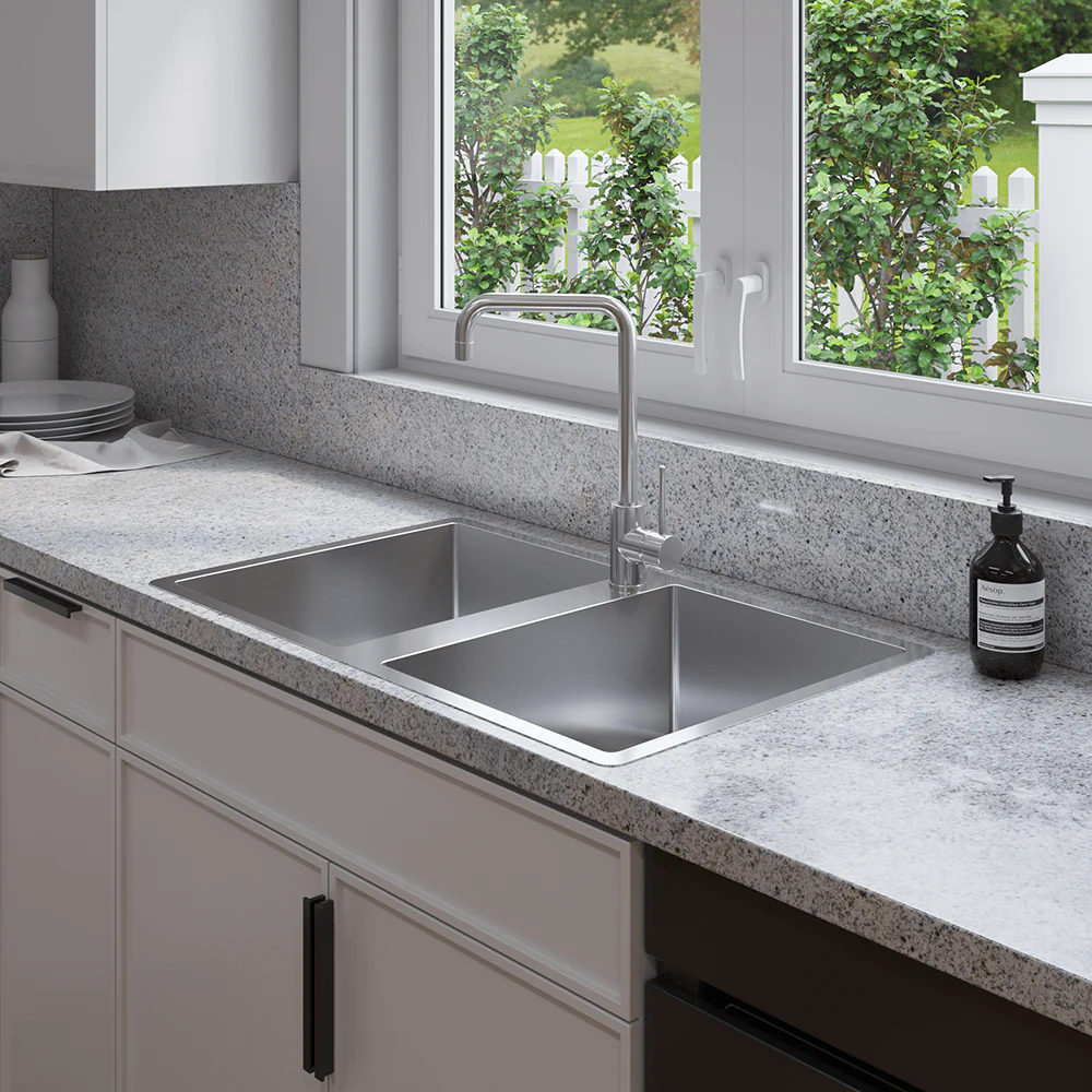 Alma Jack 820x500 Double Bowl Tap Landing Sink - Image 2