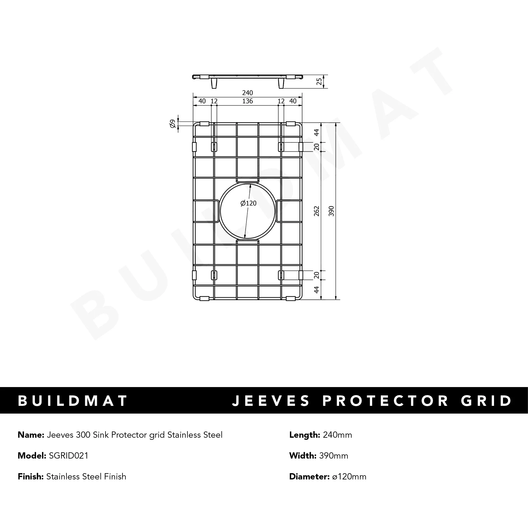 Alma Jeeves 300 Sink Protector Grid - Image 4