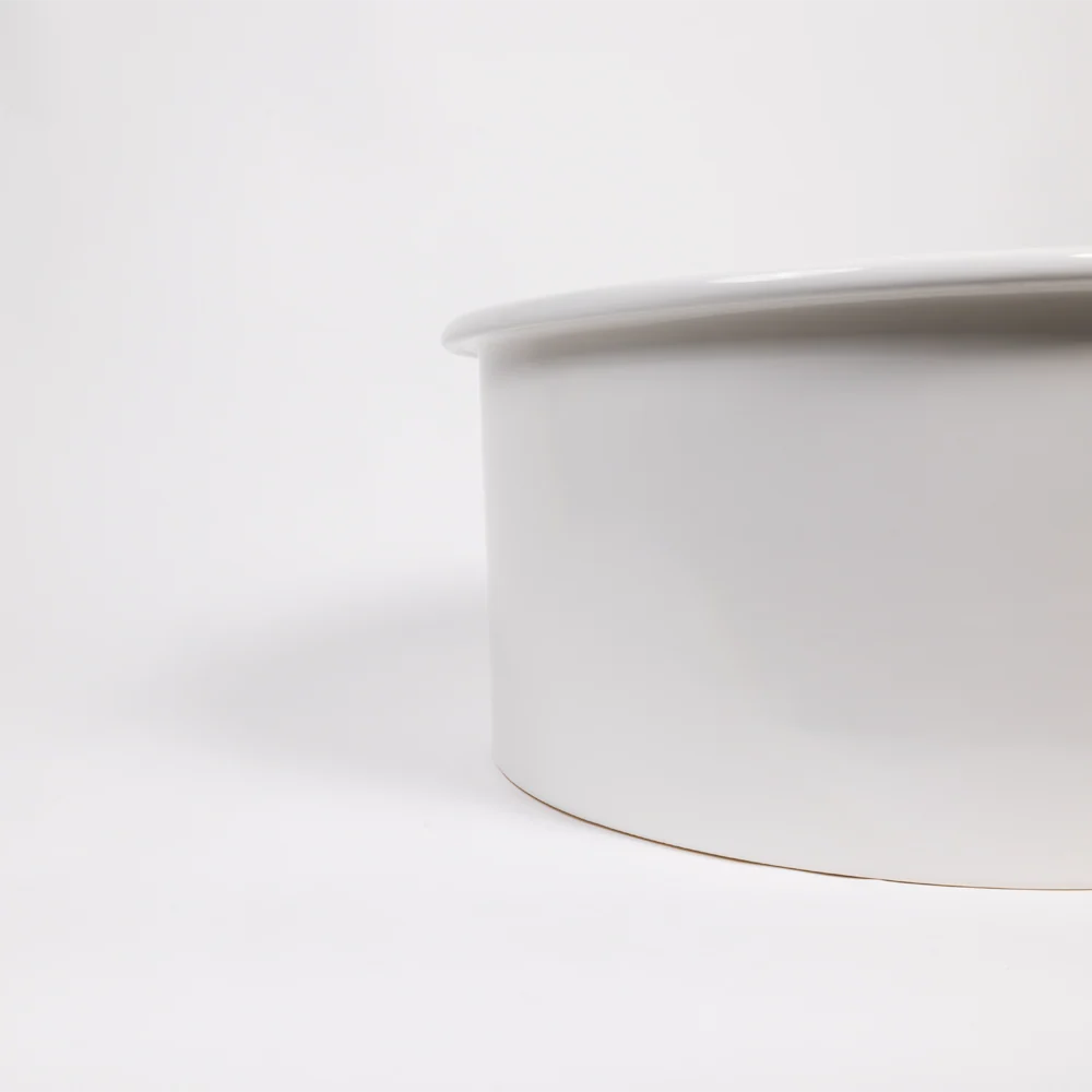 Alma Jocasta 460x460 Gloss White Circle Fireclay Single Bowl Sink - Image 7