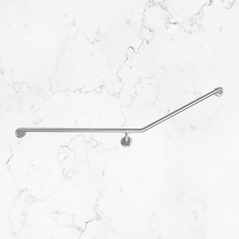 Johnson Suisse Grab Rail Angled 850x700mm Left Hand Side Stainless Steel - Image 2