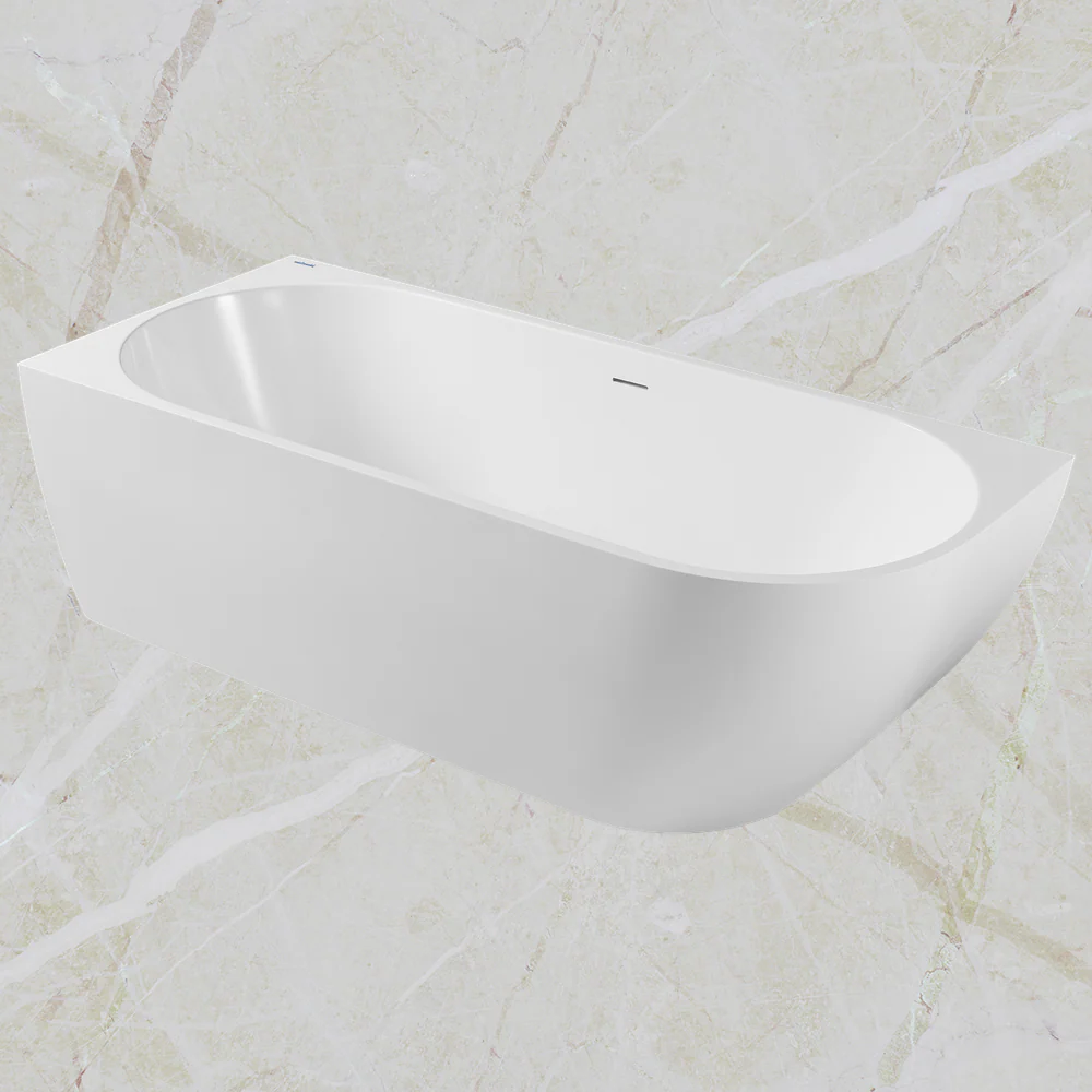 Johnson Suisse Venezia Corner Acrylic Bath 1500 Left Hand Matte White - Image 2