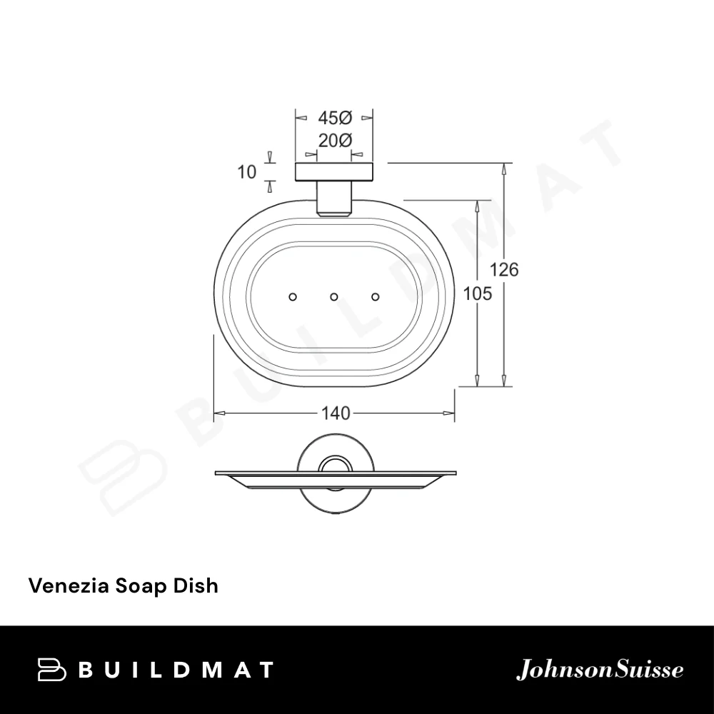 Johnson Suisse Venezia Soap Dish Brushed Nickel II - Image 4