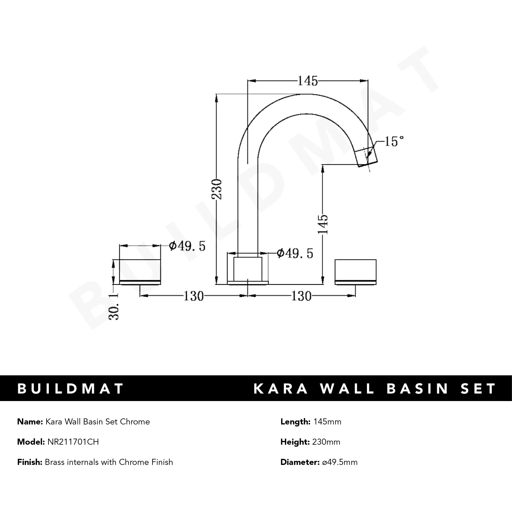 Nero Kara Basin Set Chrome - Image 4
