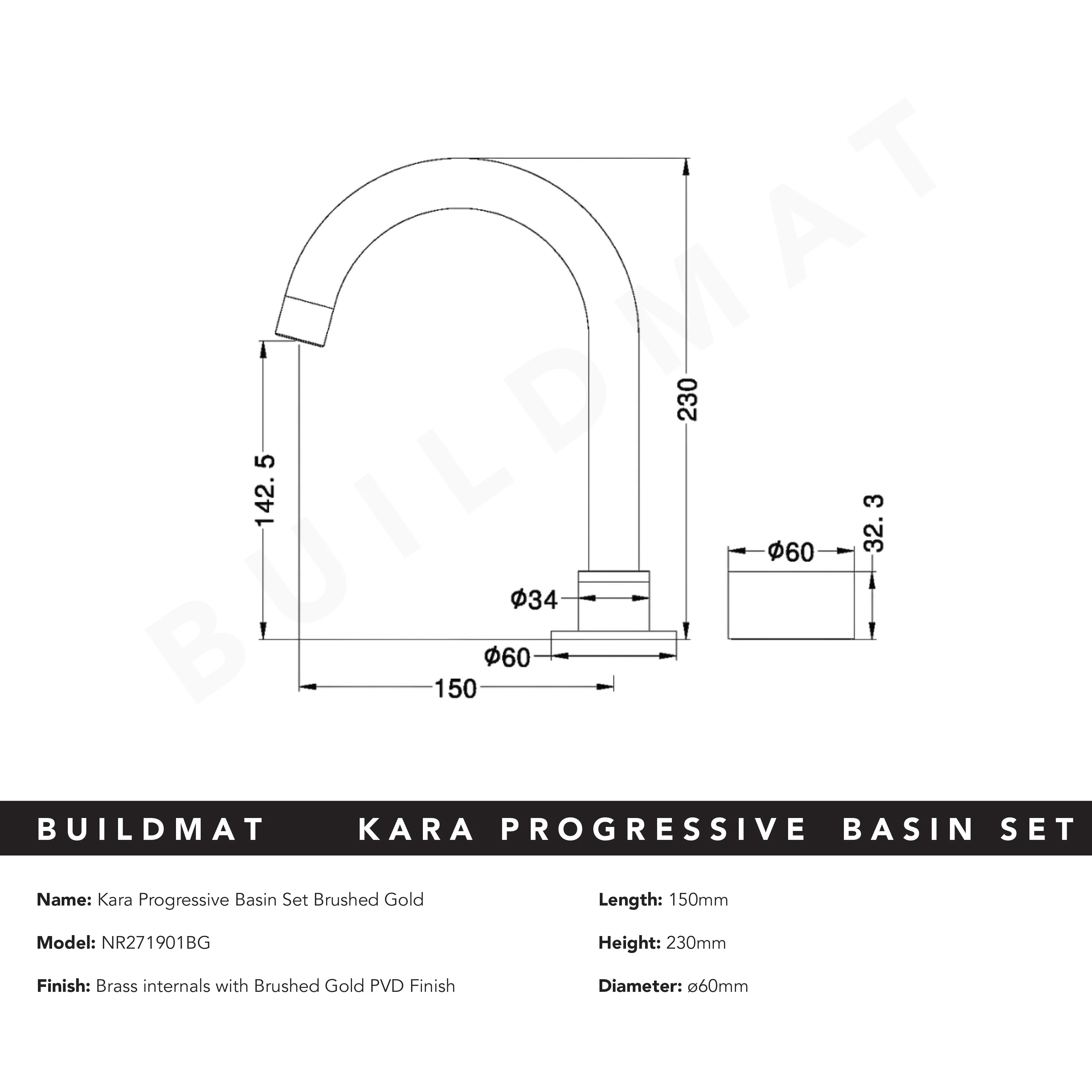 Nero Kara Progressive Basin Set Brushed Gold - Image 5