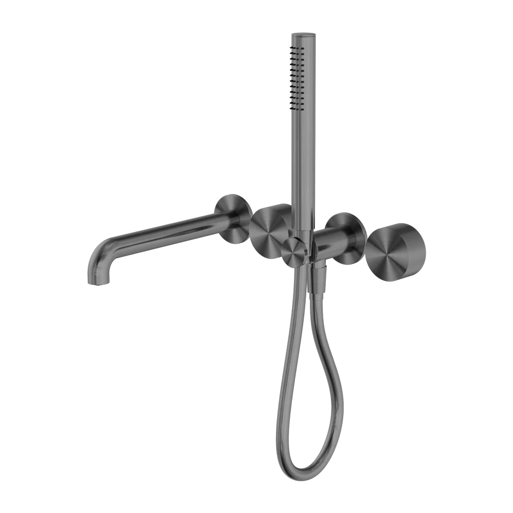 Nero Kara Progressive Shower System Separate Plate With Spout 230mm Gun Metal