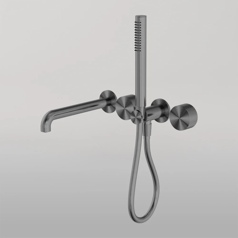 Nero Kara Progressive Shower System Separate Plate With Spout 250mm Gun Metal - Image 2
