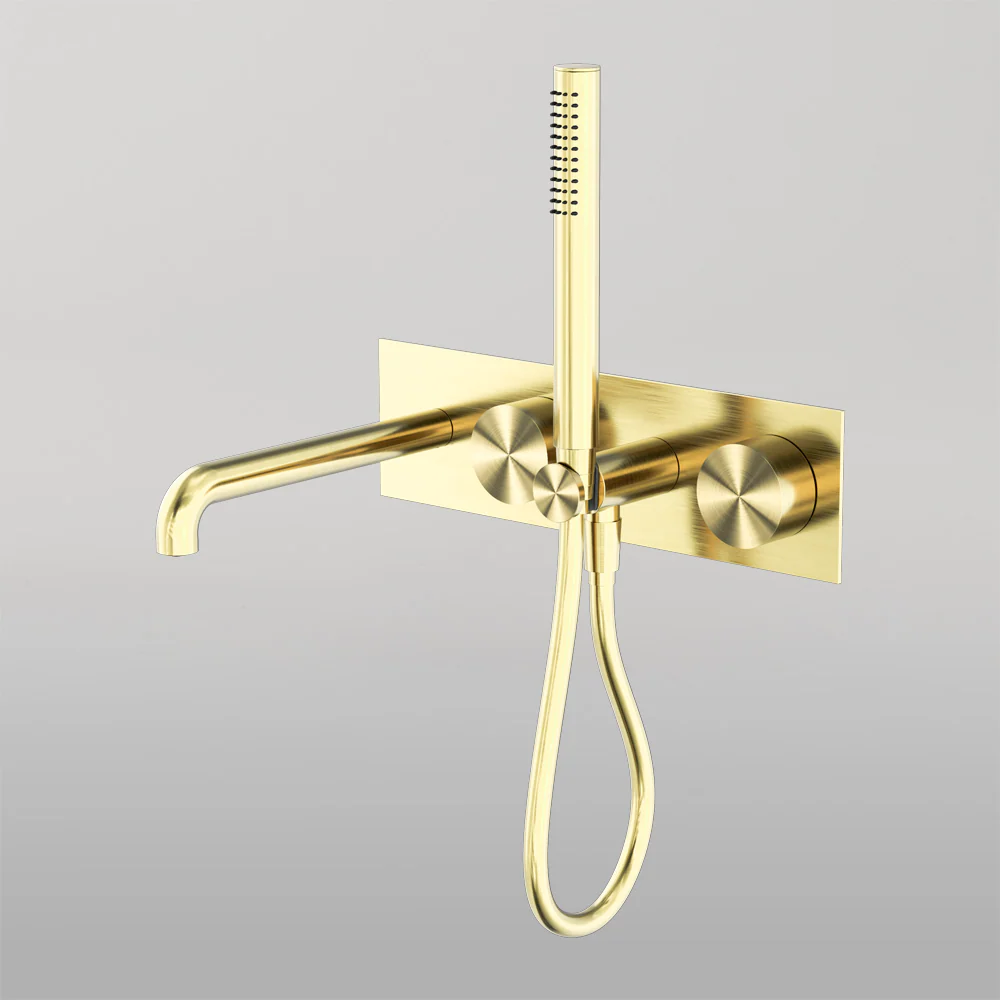 Nero Kara Progressive Shower System With Spout 230mm Brushed Gold - Image 2