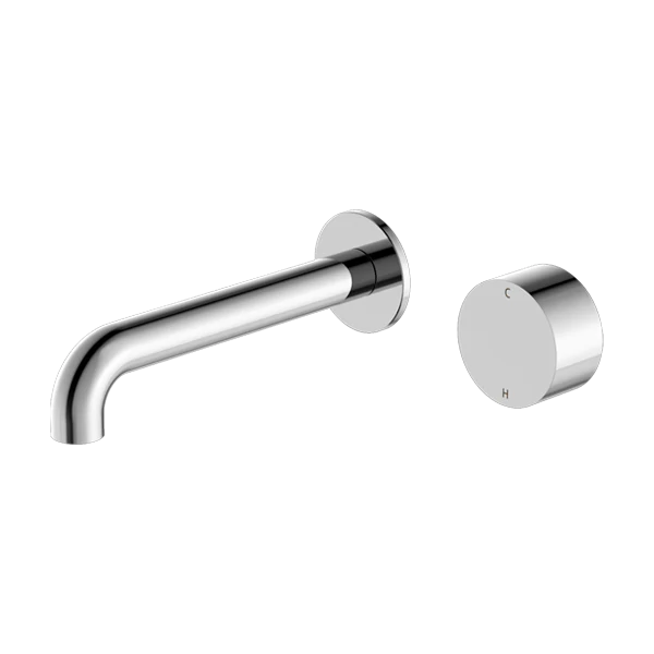 Nero Kara Progressive Wall Basin/Bath Set 120mm Chrome