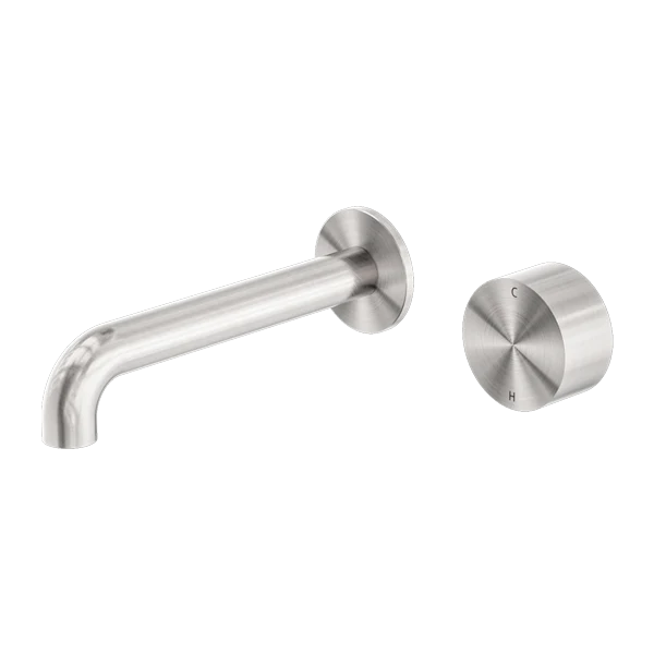 Nero Kara Progressive Wall Basin/Bath Set 160mm Brushed Nickel - Image 3