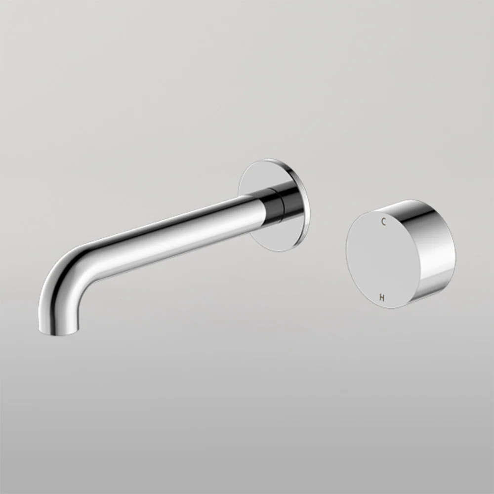 Nero Kara Progressive Wall Basin/Bath Set 160mm Chrome - Image 2