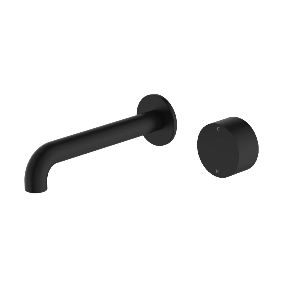 Nero Kara Progressive Wall Basin/Bath Set 185mm Matte Black
