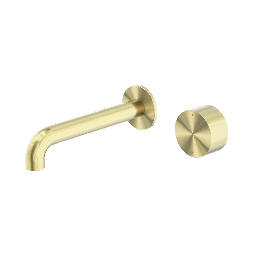 Nero Kara Progressive Wall Basin/Bath Set 230mm Brushed Gold - Image 3