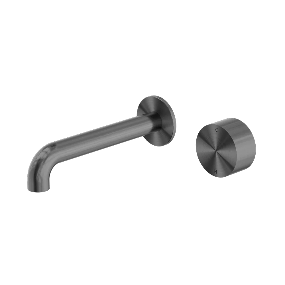 Nero Kara Progressive Wall Basin/Bath Set 230mm Brushed Gunmetal