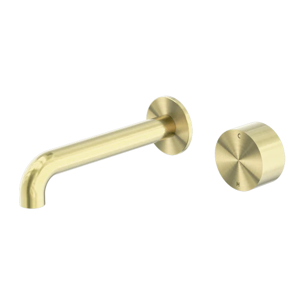 Nero Kara Progressive Wall Basin/Bath Set 260mm Brushed Gold