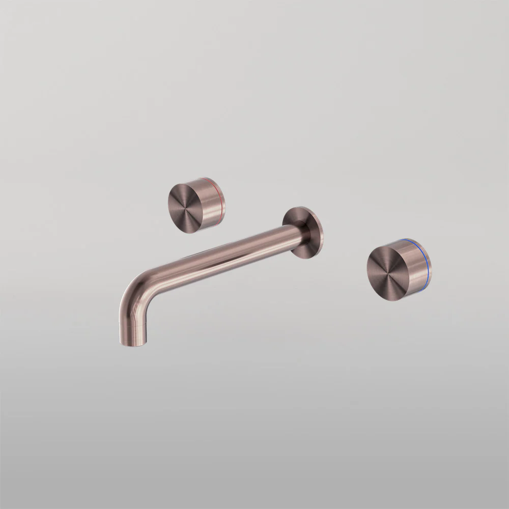 Nero Kara Wall Basin Set 180mm Brushed Bronze - Image 2