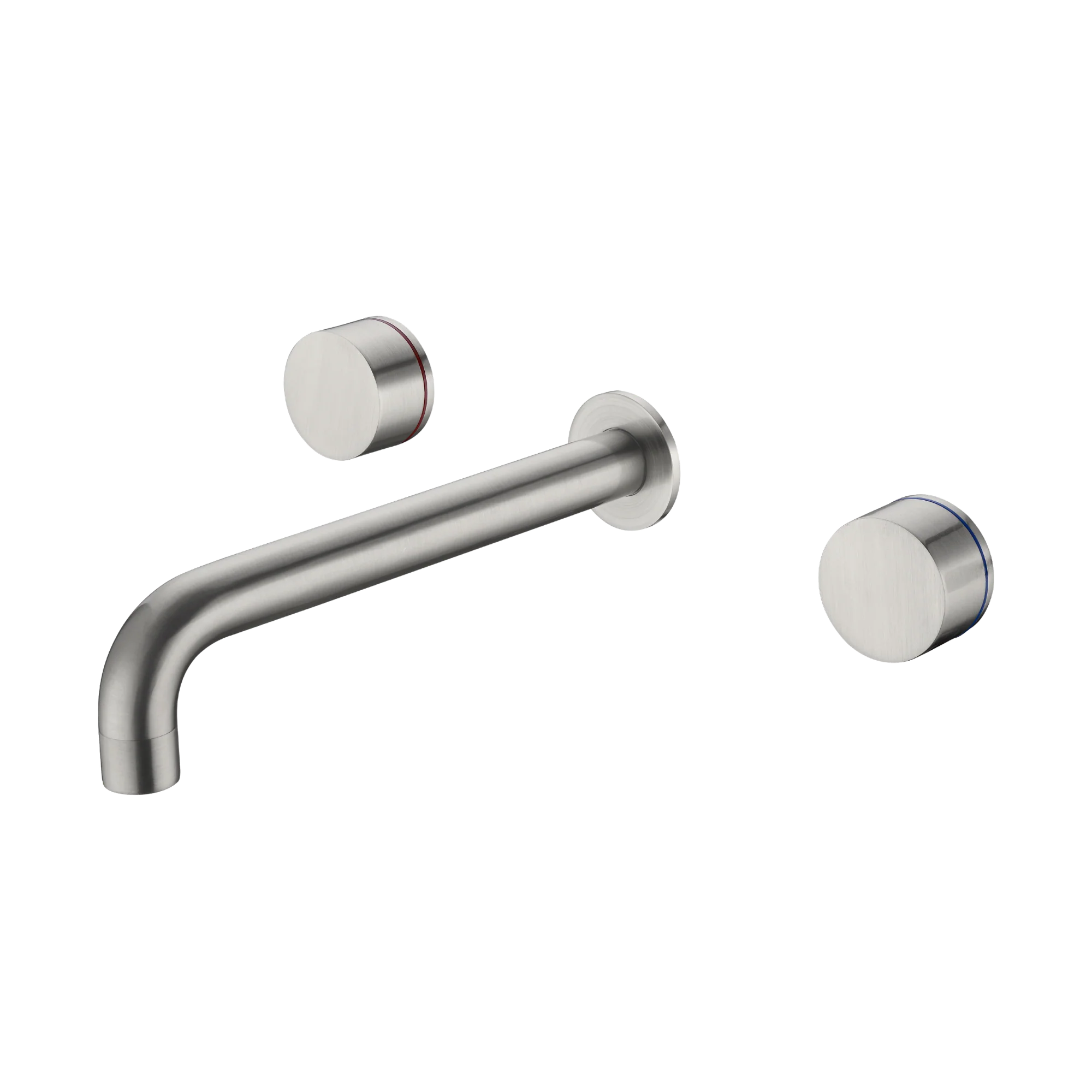 Nero Kara Wall Basin Set 180mm Brushed Nickel - Image 3
