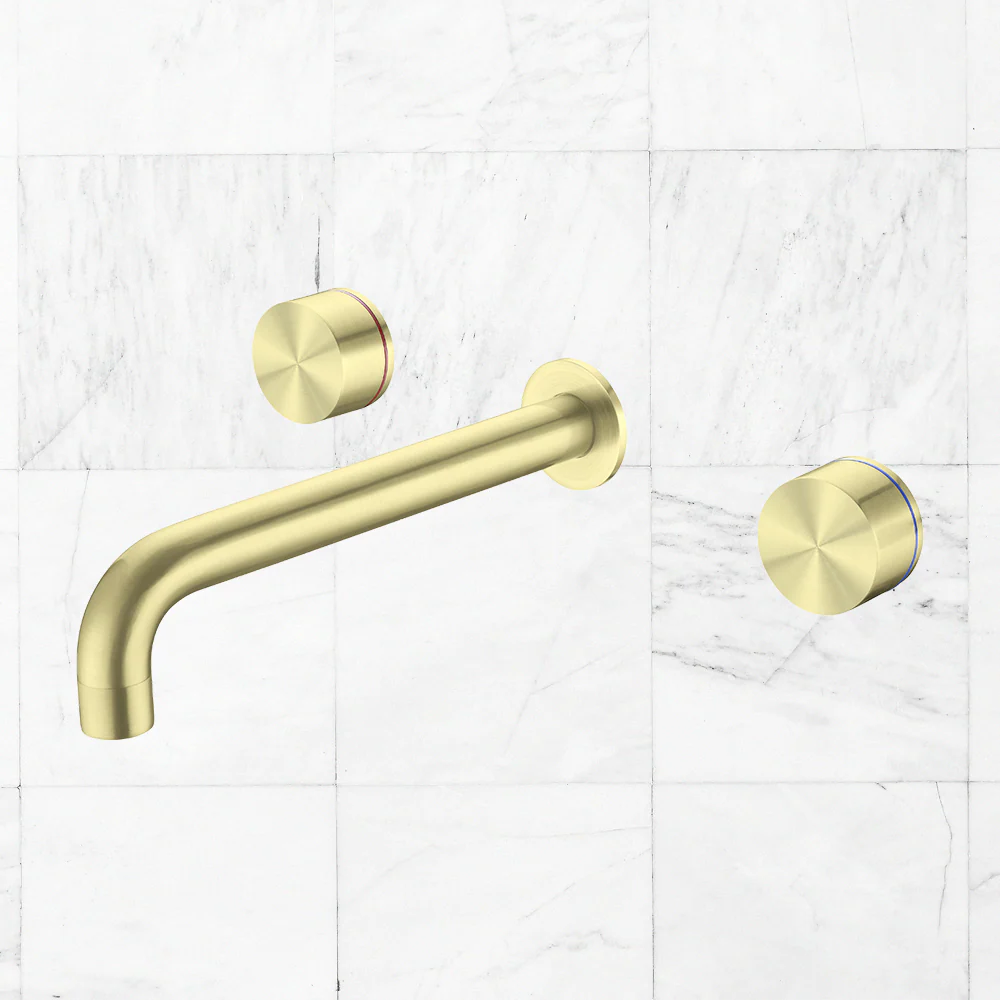 Nero Kara Wall Basin Set 217mm Brushed Gold - Image 2