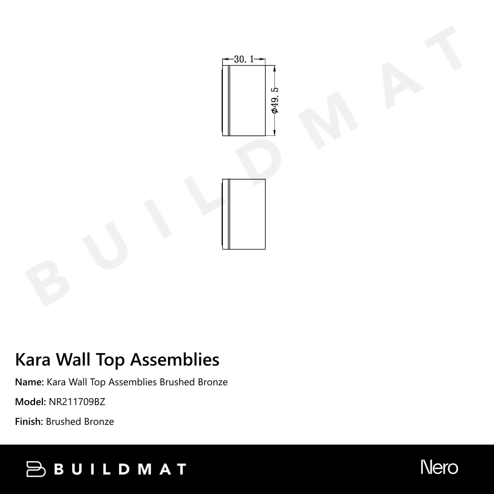 Nero Kara Wall Top Assemblies Brushed Bronze - Image 4