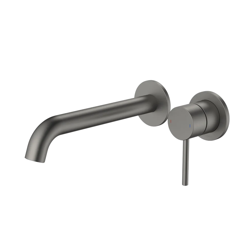 Caroma Liano II 210mm Wall Basin/Bath Mixer and Outlet Lead Free Gunmetal