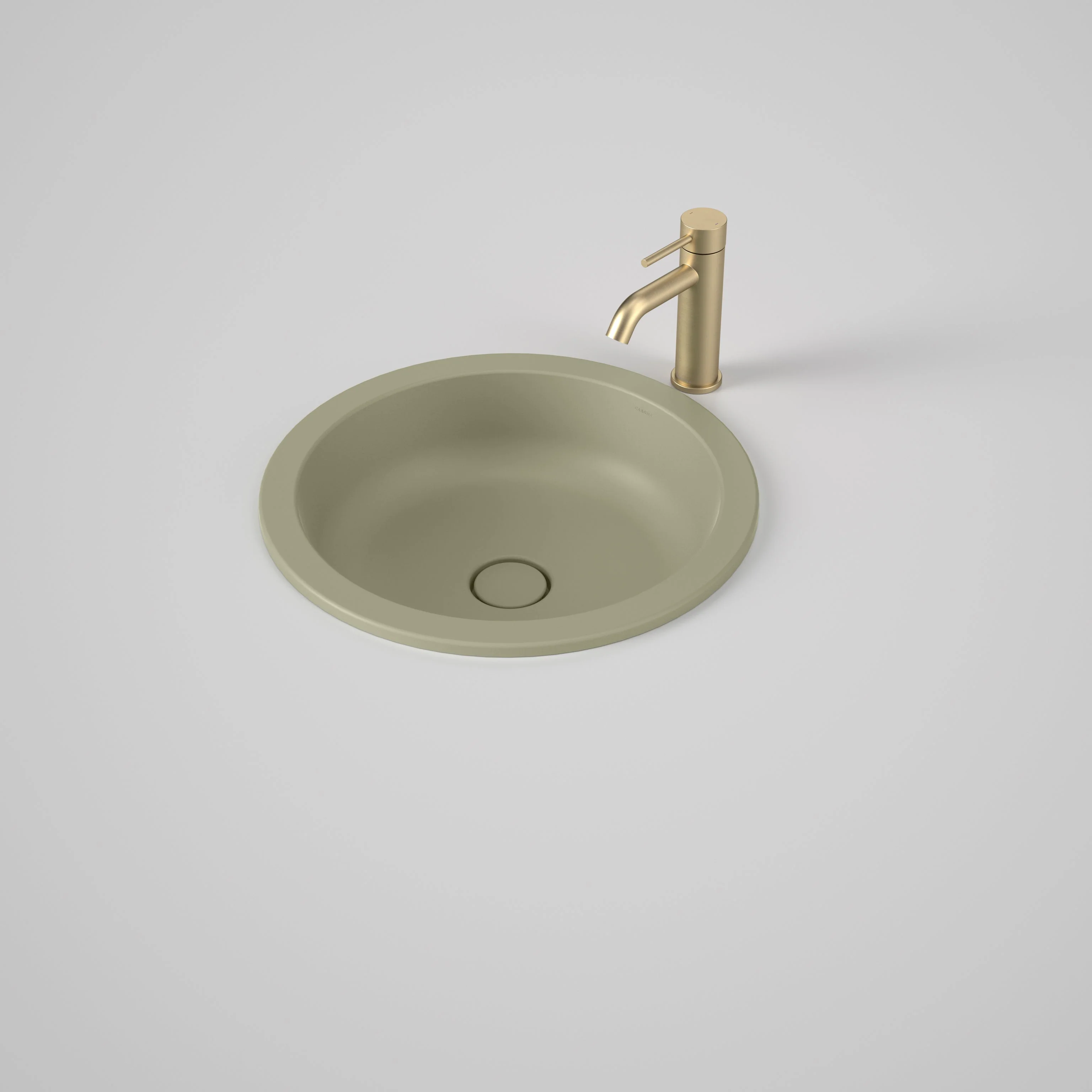 Caroma Liano II 440mm Round Under/Over Counter Basin Matte Green - Image 2