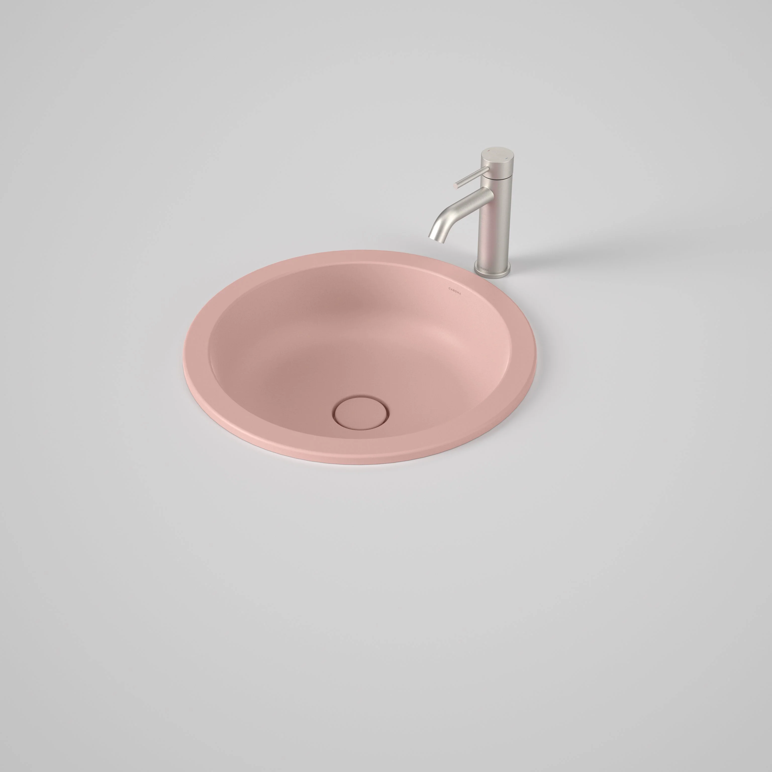 Caroma Liano II 440mm Round Under/Over Counter Basin Matte Pink - Image 2