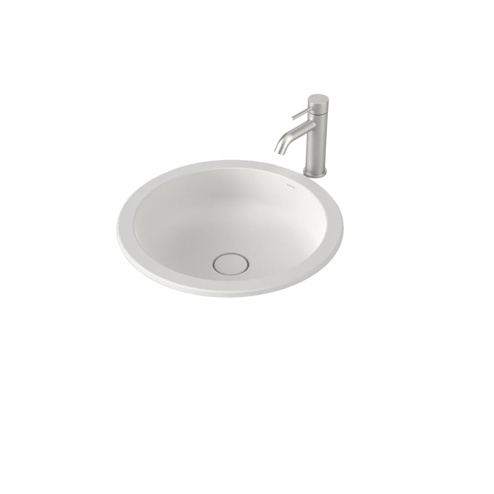 Caroma Liano II 440mm Round Under/Over Counter Basin Matte White - Image 3