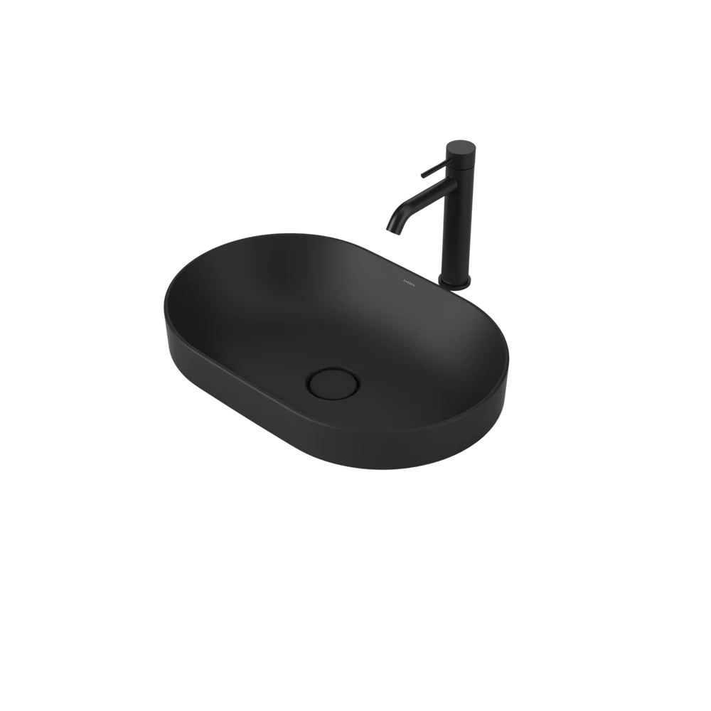 Caroma Liano II 530mm Pill Inset Basin Matte Black - Image 3