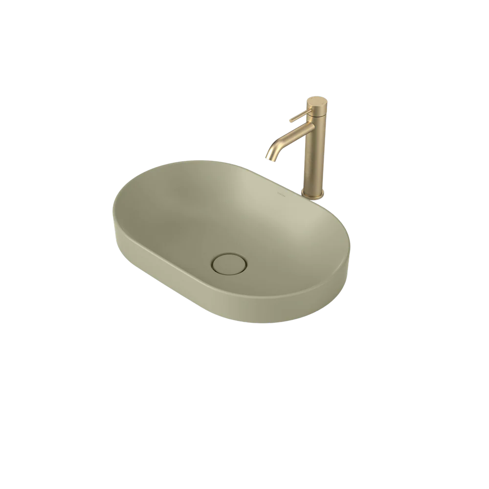 Caroma Liano II 530mm Pill Inset Basin Matte Green - Image 3