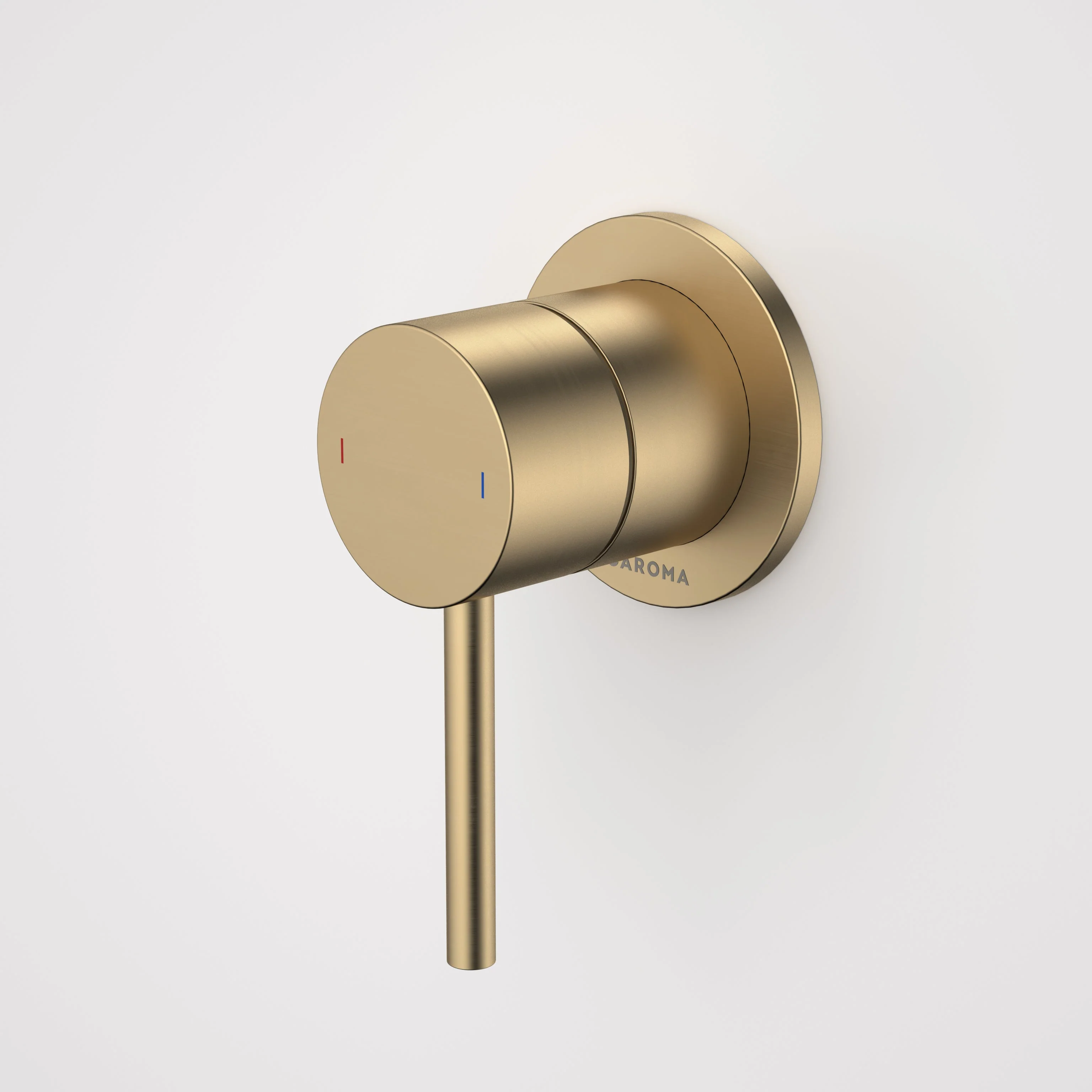 Caroma Liano II Bath Shower Mixer Round Cover Plate Brushed Brass - Image 2