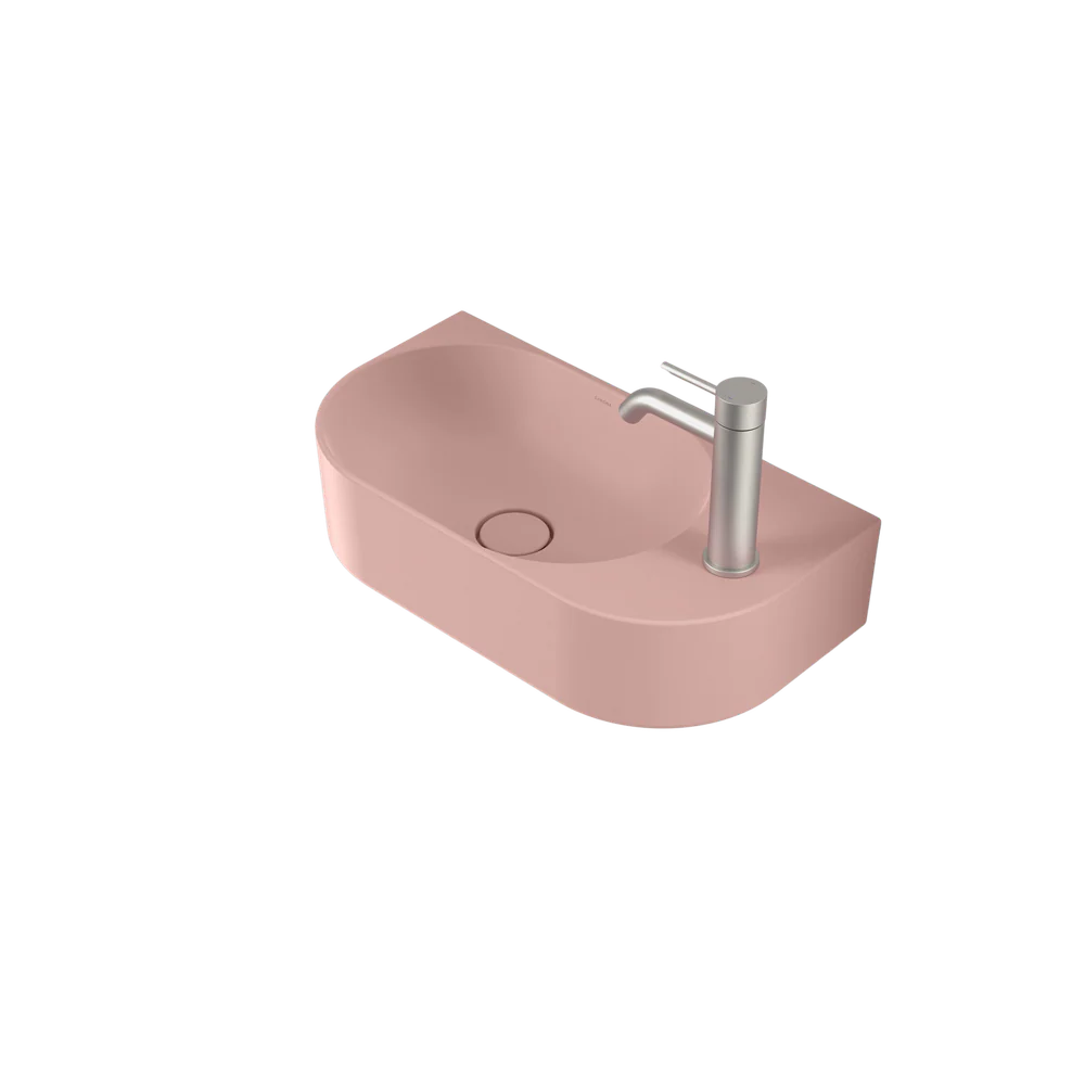 Caroma Liano II Hand Wall Basin Matte Pink - Image 3