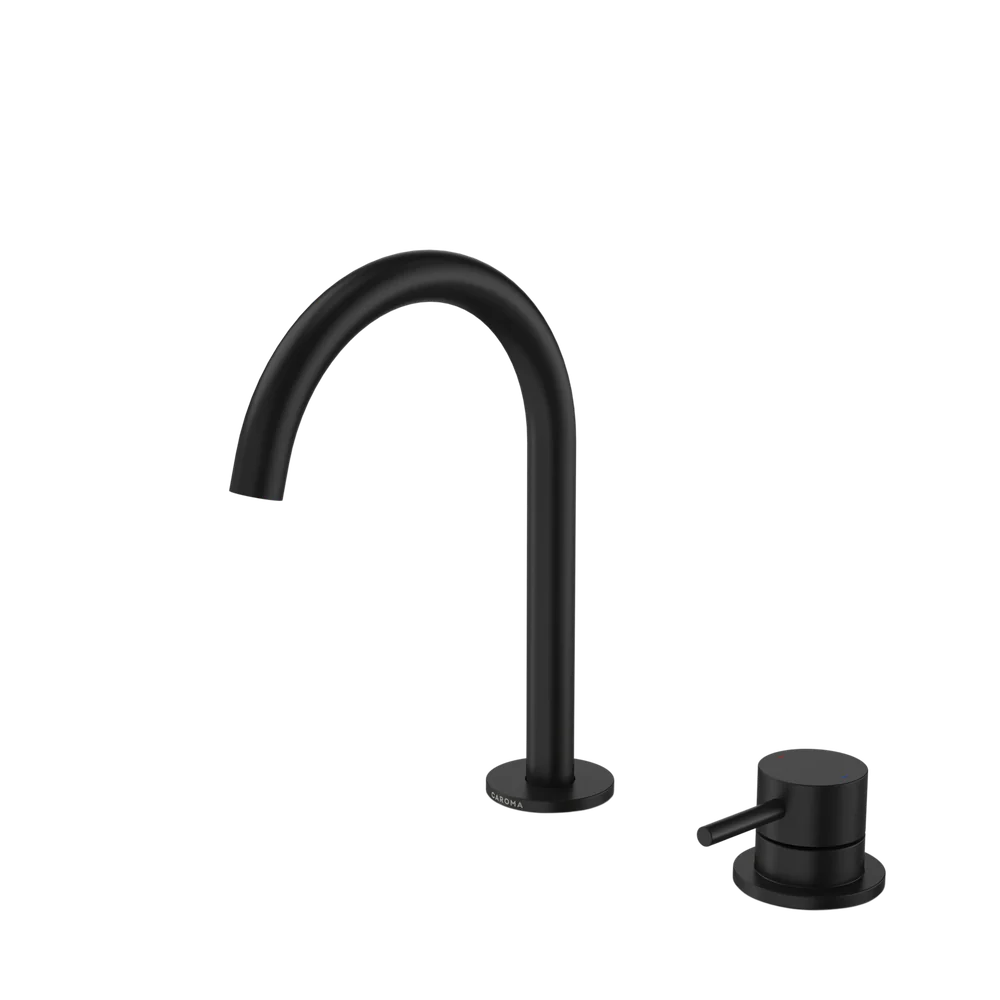 Caroma Liano II Hob Basin Mixer Set 160mm Matte Black