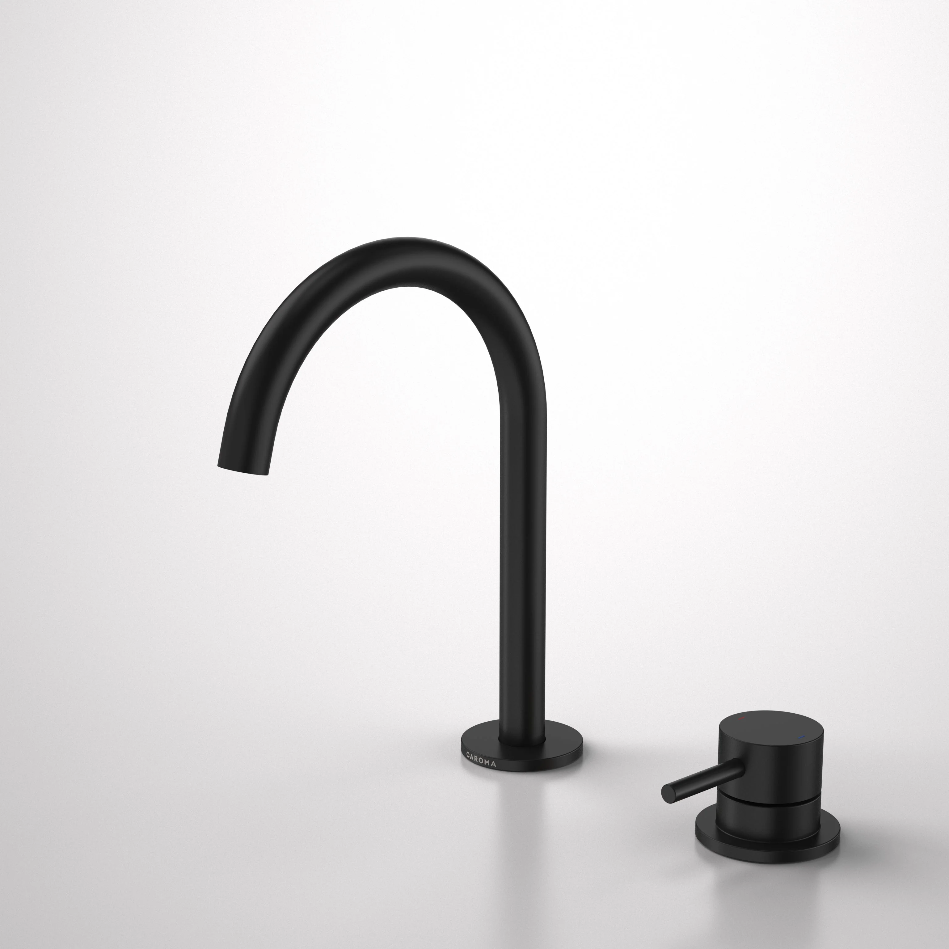 Caroma Liano II Hob Basin Mixer Set 160mm Matte Black - Image 2