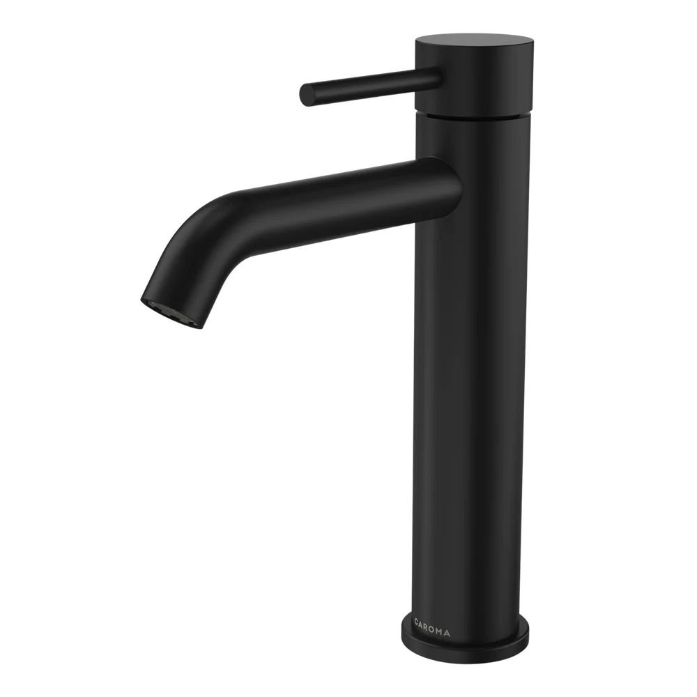 Caroma Liano II Mid Tower Basin Mixer Lead Free Matte Black