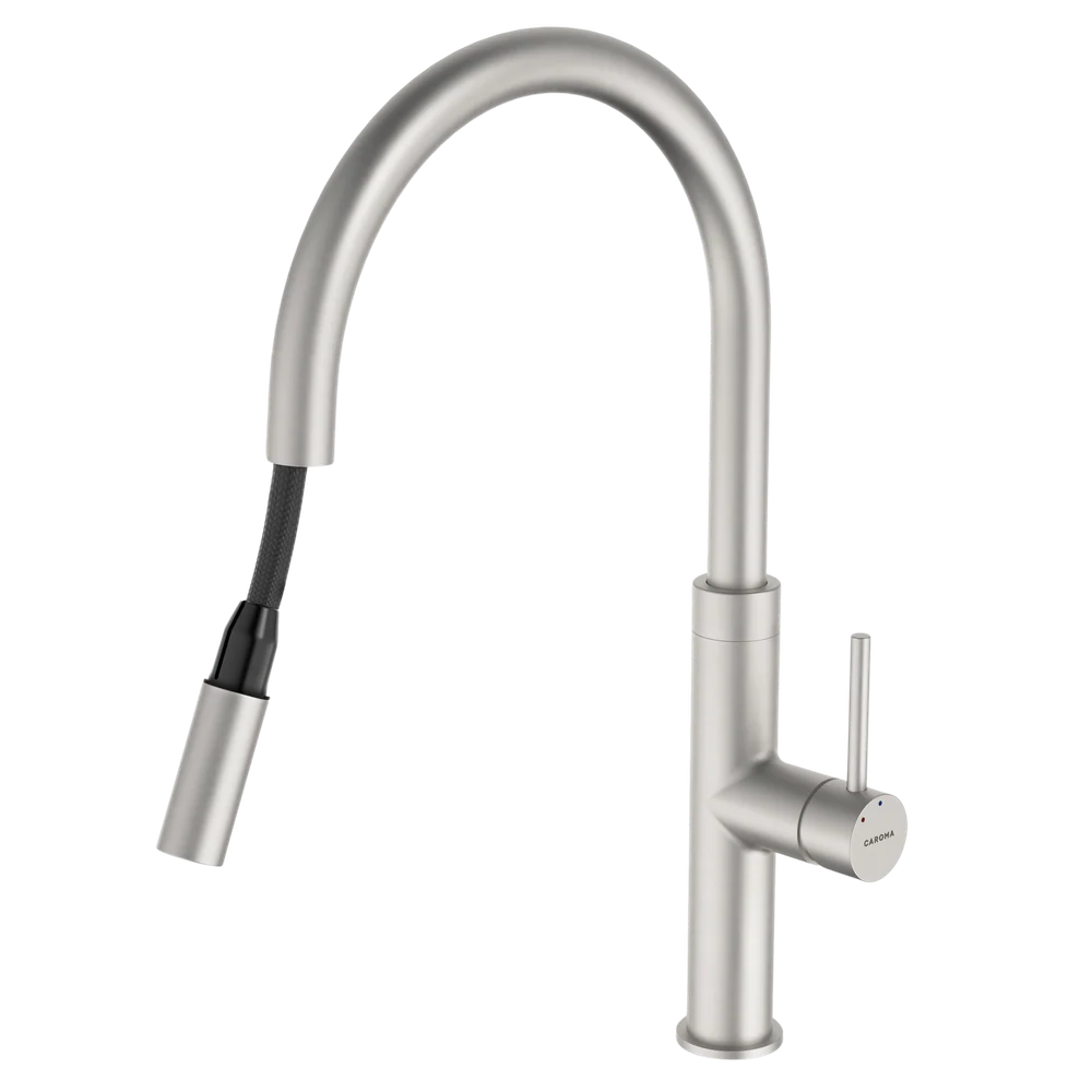Caroma Liano II Pull Out Sink Mixer Brushed Nickel Lead Free - Image 3