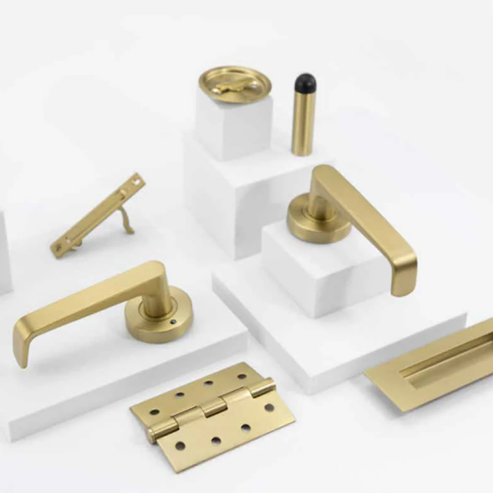 Lockwood Vivid Lever V1 Dummy Half Set Satin Brass - Image 2