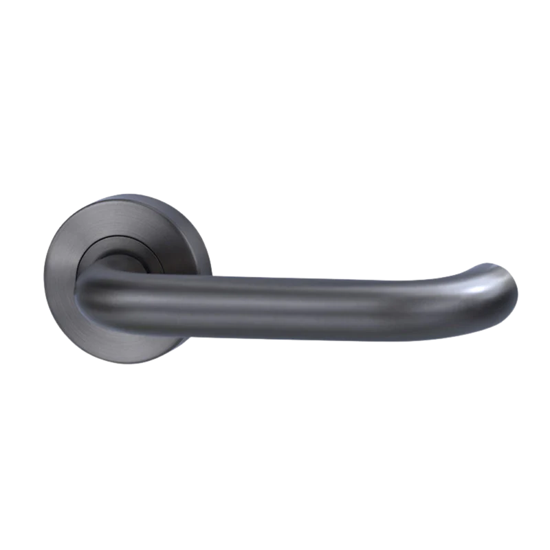 Lockwood Vivid Lever V2 Passage Set with Latch Satin Gunmetal
