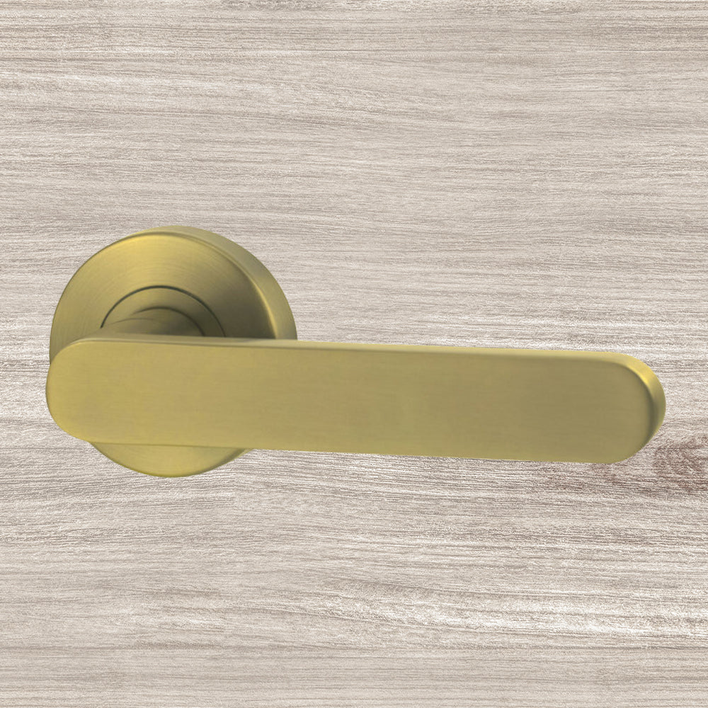 Lockwood Vivid Lever V3 Dummy Half Set Satin Brass - Image 2