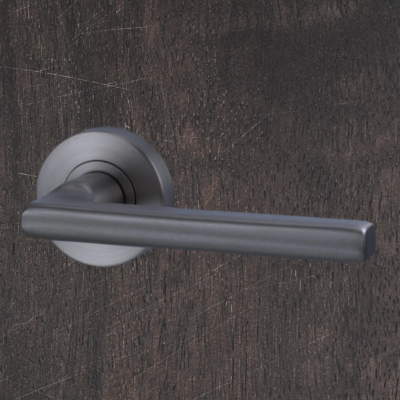 Lockwood Vivid Lever V4 Dummy Half Set Satin Gunmetal - Image 2