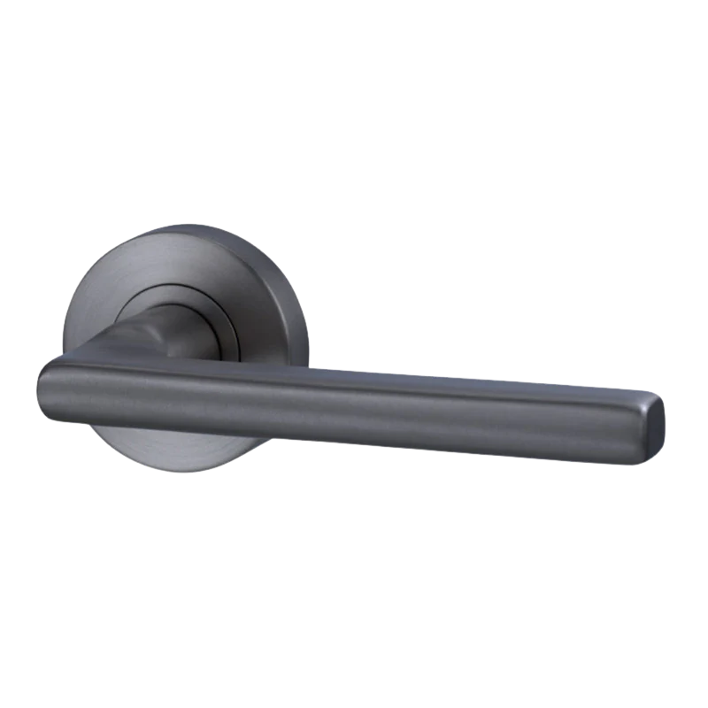 Lockwood Vivid Lever V4 Passage Set with Latch Satin Gunmetal