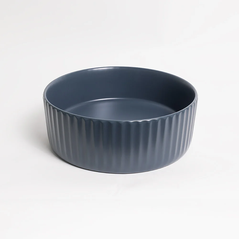 Alma Lula Mini Fluted Matte Blue Basin - Image 6