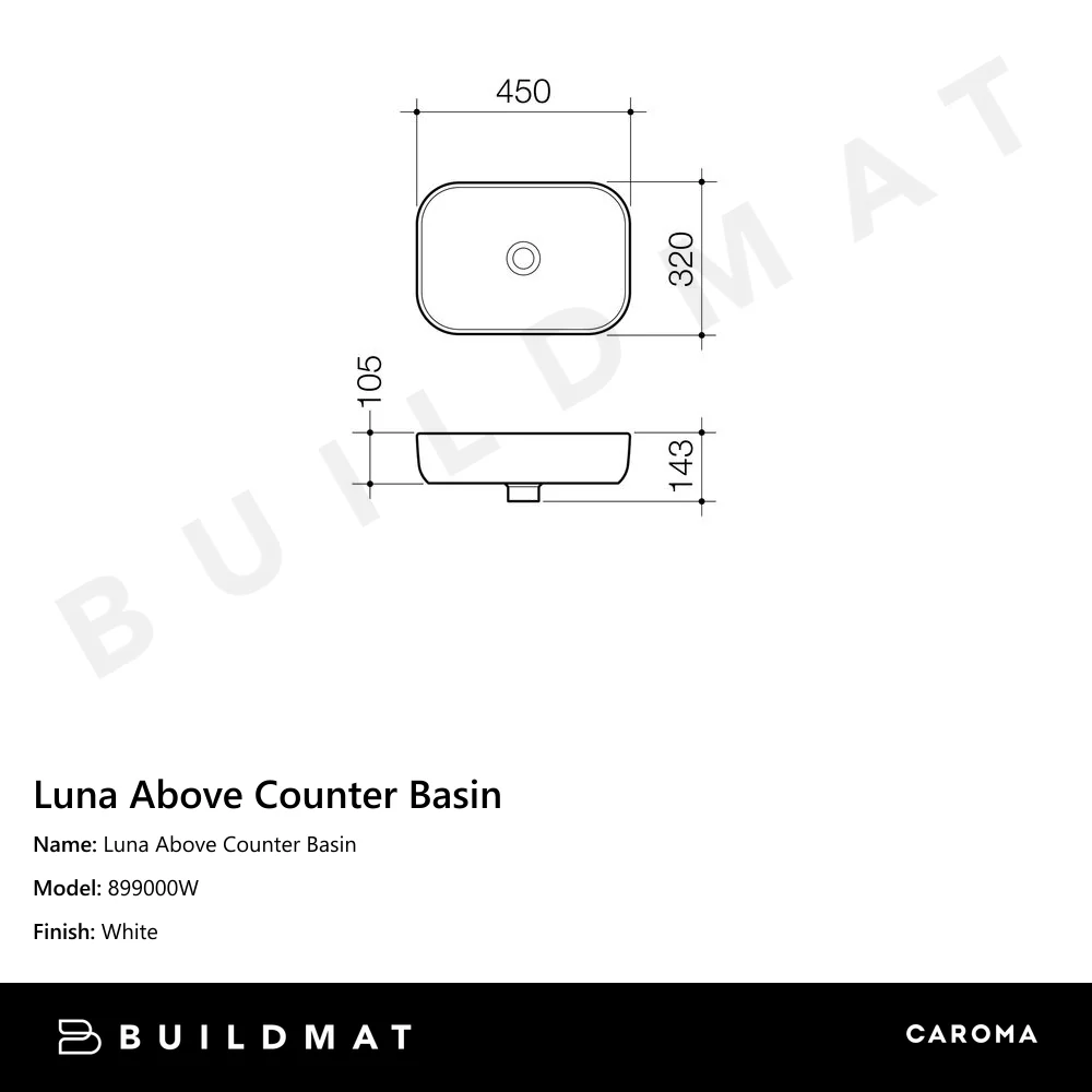 Caroma Luna Above Counter Basin - Image 4