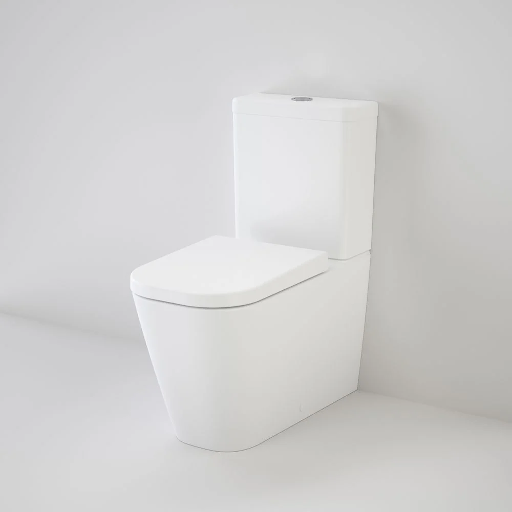 Caroma Luna Square Cleanflush Wall Faced Toilet Suite Bottom Inlet White - Image 2