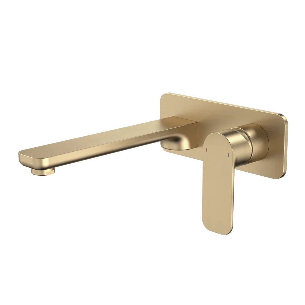 Caroma Luna Wall Basin/Bath Mixer Lead Free Brushed Brass - Image 3