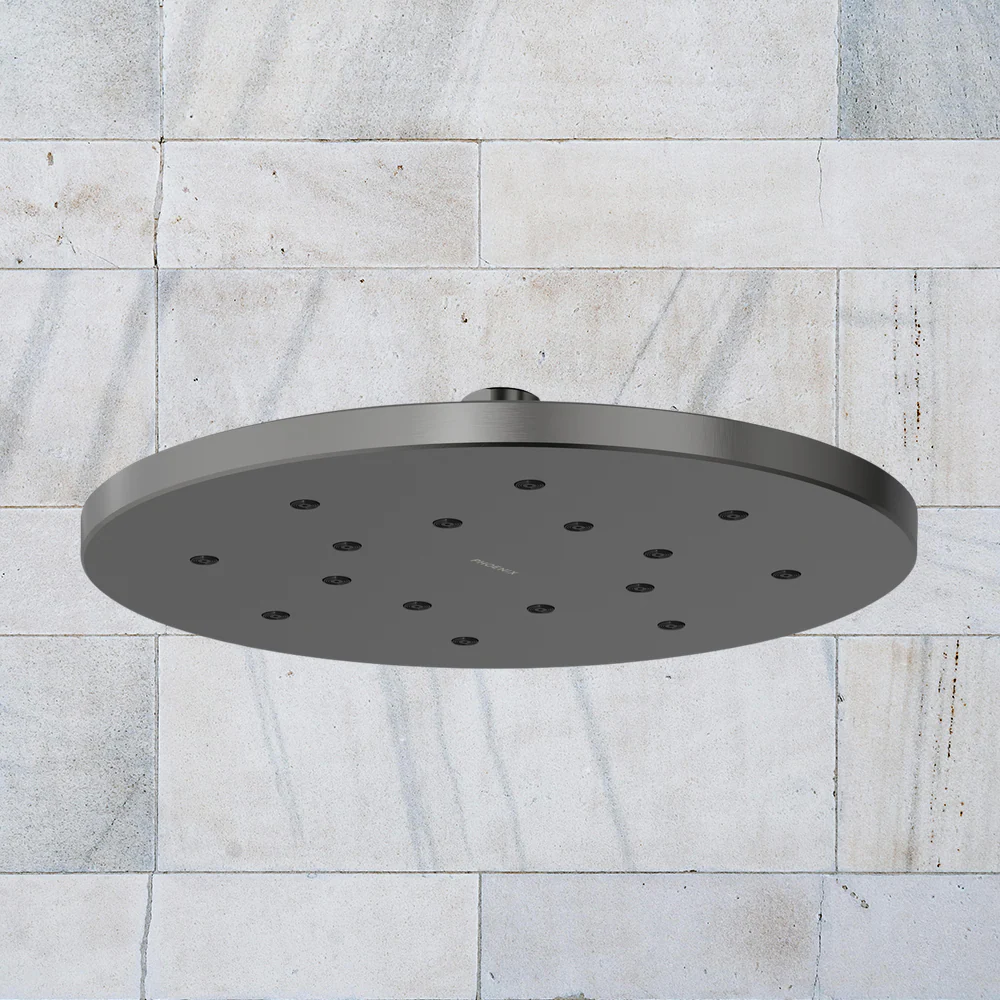 Phoenix LuxeXP Shower Rose 250mm Round Brushed Carbon - Image 2