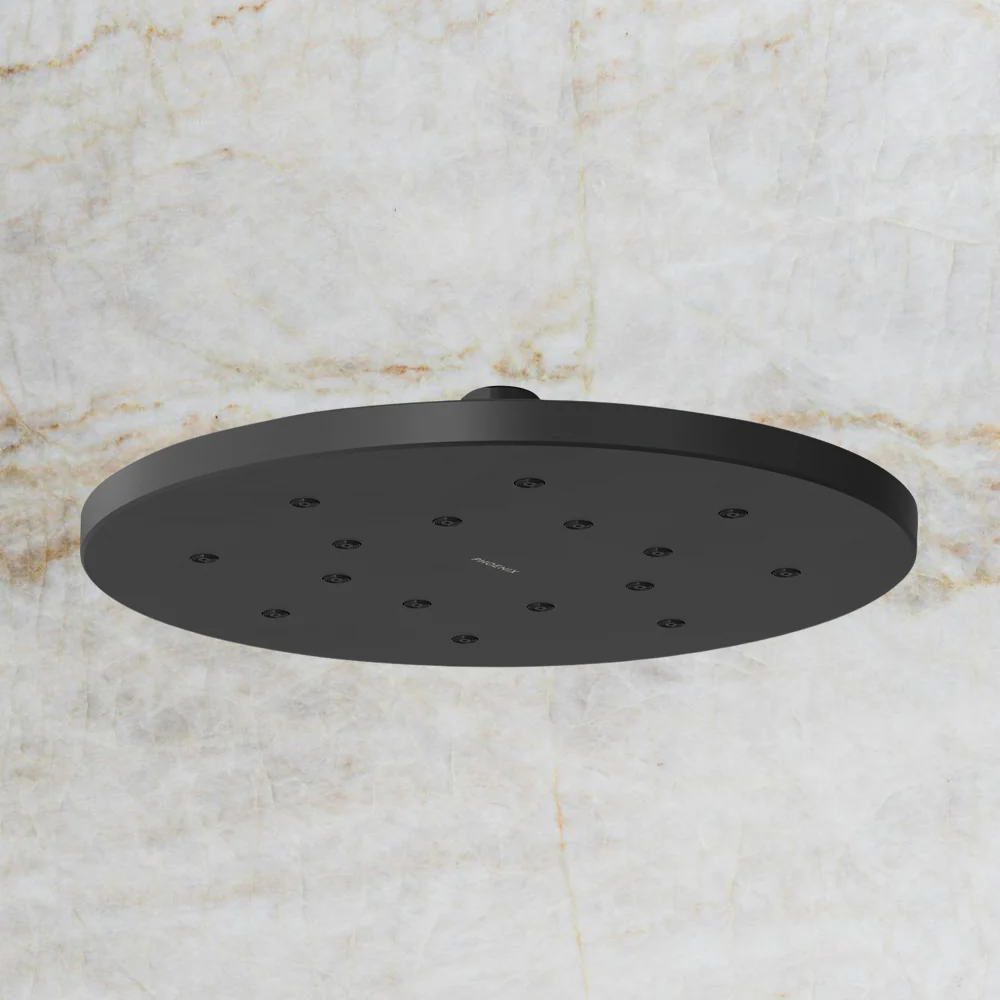 Phoenix LuxeXP Shower Rose 250mm Round Matte Black - Image 2